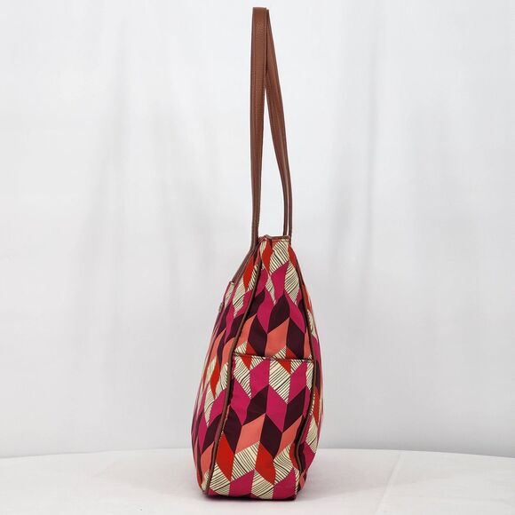 Vera Bradley 2016 Bohemian Chevron Preppy Poly Zip Top Tote Bag - Picture 3 of 12